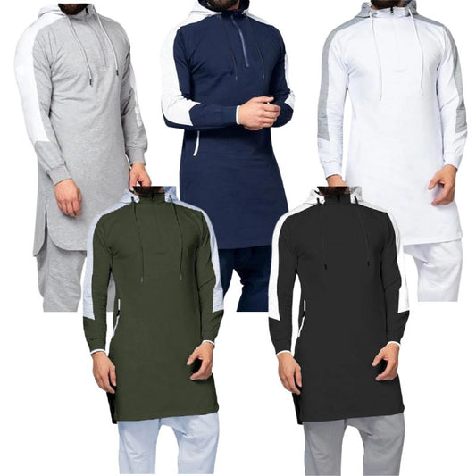 Mens athletic Abaya/Jubba/Thobe (Grey/Blue/White/Khaki/Black)