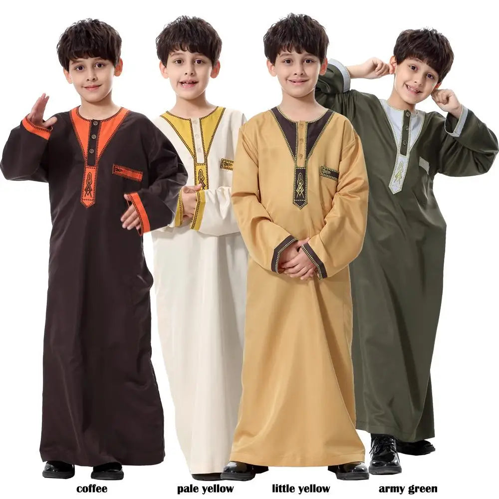 Boys Long Sleeve Kaftan/Abaya/Jubbah/Robe