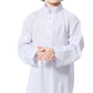 Boys Solid (Beige/White/Dark Red/Sky Blue) Long Sleeve Kaftan/Abaya/Jubbah/Robe