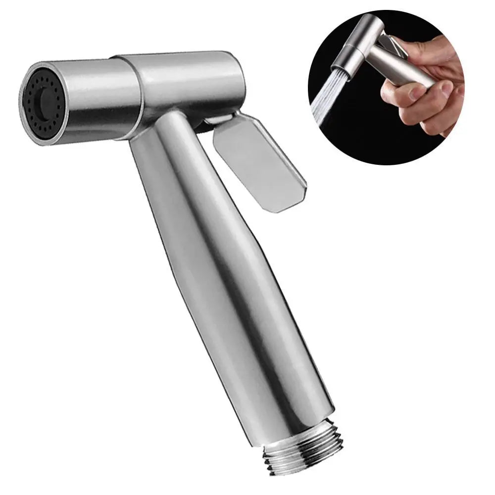 Handheld Bidet Toilet Sprayer Set Stainless Steel Bidet Faucet Wall Mounted Toilet Spray Gun Bathroom Shower Head Self Cleaning