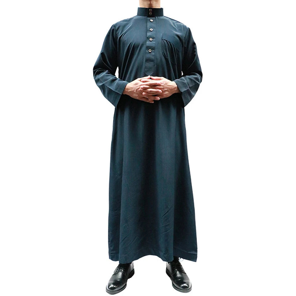 Mens Classic White/Khaki/Navy/Blue/Black/Grey/Beige Abaya/Jubba/ThobePakistan Moroccan