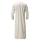 Mens Abaya/Jubbah/Thobe with Embroidered border (White/Black/Khaki/Beige)