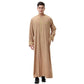 Mens Abaya/Jubbah/Thobe with Embroidered border (White/Black/Khaki/Beige)