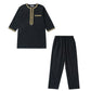 Boys Long Sleeve Kaftan/Abaya/Jubbah/Robe w/ Gold Trim (Black/Beige/Coffee/White)