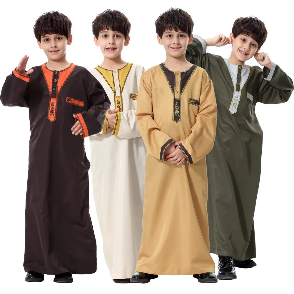 Boys Long Sleeve Kaftan/Abaya/Jubbah/Robe