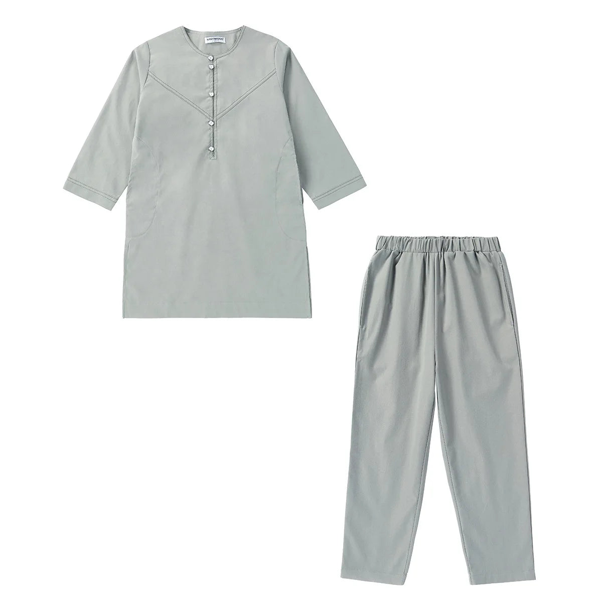 Boys Long Sleeve Kaftan/Abaya/Jubbah/Robe (White/Grey Green/Coffe/Beige)