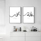 Modern Allah/Muhammad Black+White Wall Art